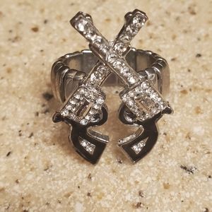 Crossed Guns Ring